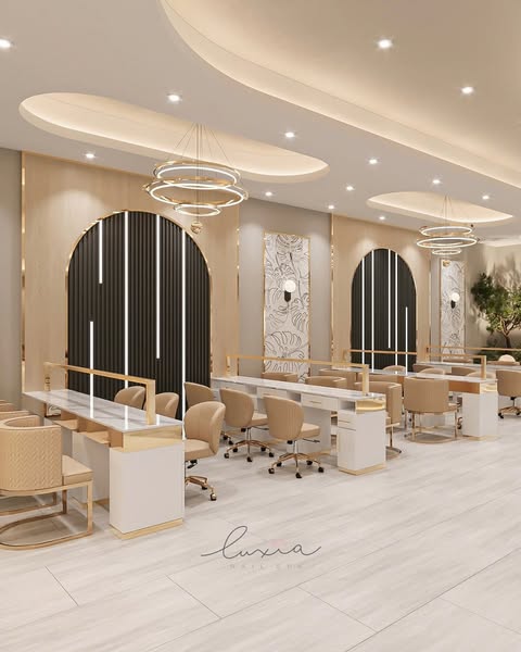 Luxia Nail Spa luxury interior